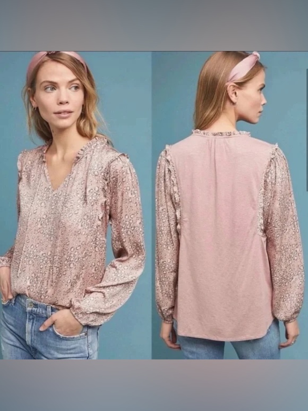 Anthropologie Dolan Miramar Leopard Knit Blouse
